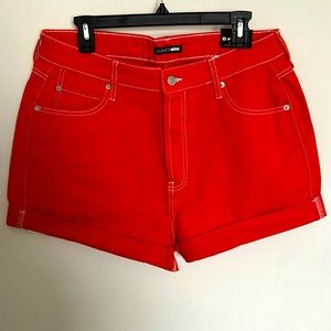 Rolled Cuff Jean Shorts